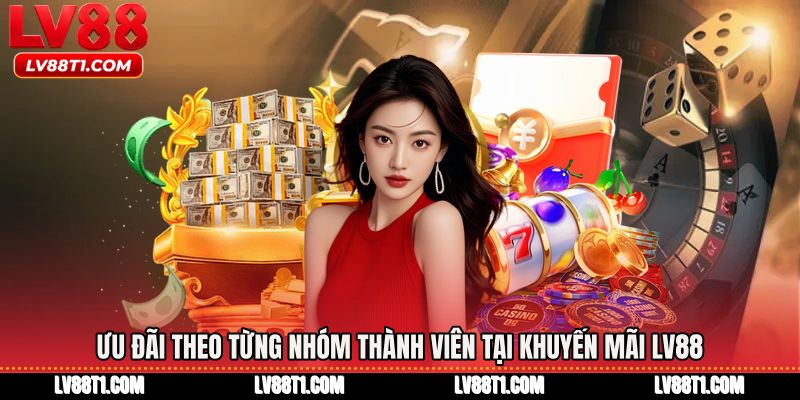 Ưu đãi theo từng nhóm thành viên tại Khuyến mãi LV88